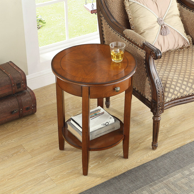 Antique wooden coffee table bed side table classic wine table American drawer