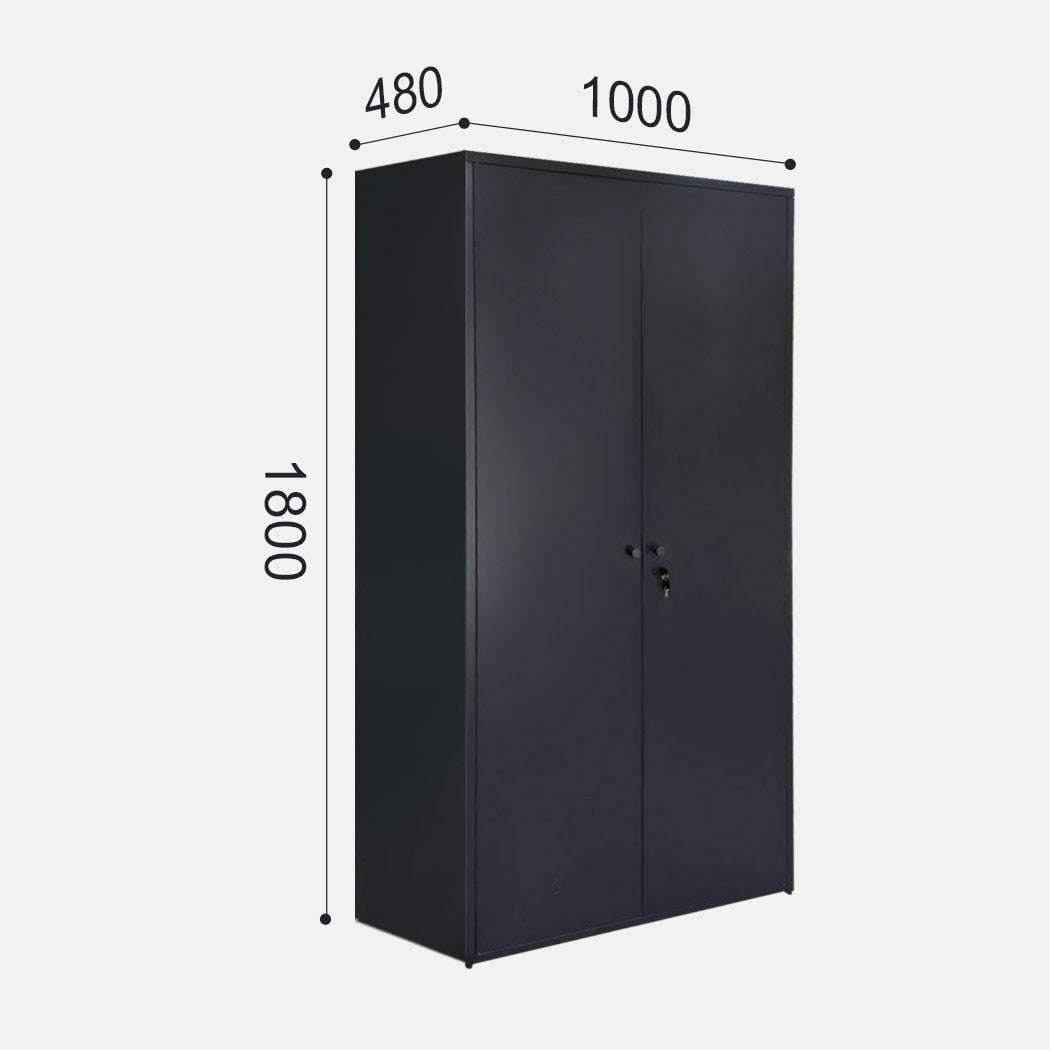 Metal garage storage cabinet steel two door warehouse cupboard