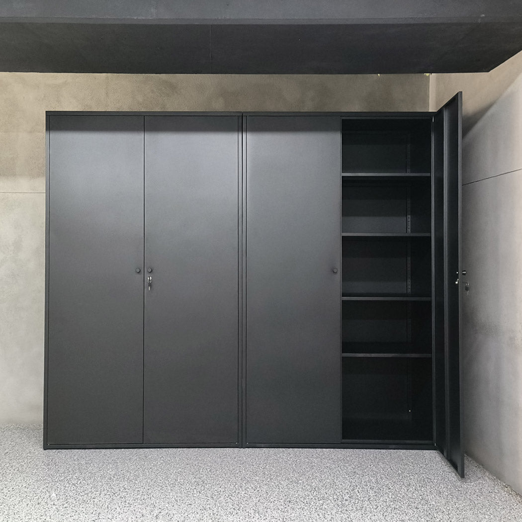 Free Delivery Metal garage storage cabinet steel two door warehouse cupboard