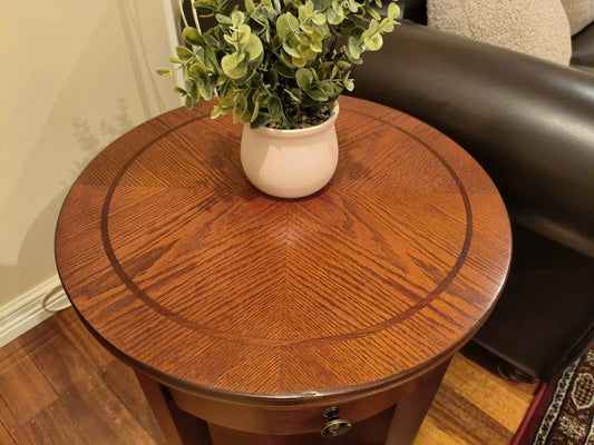 Antique wooden coffee table bed side table classic wine table American drawer