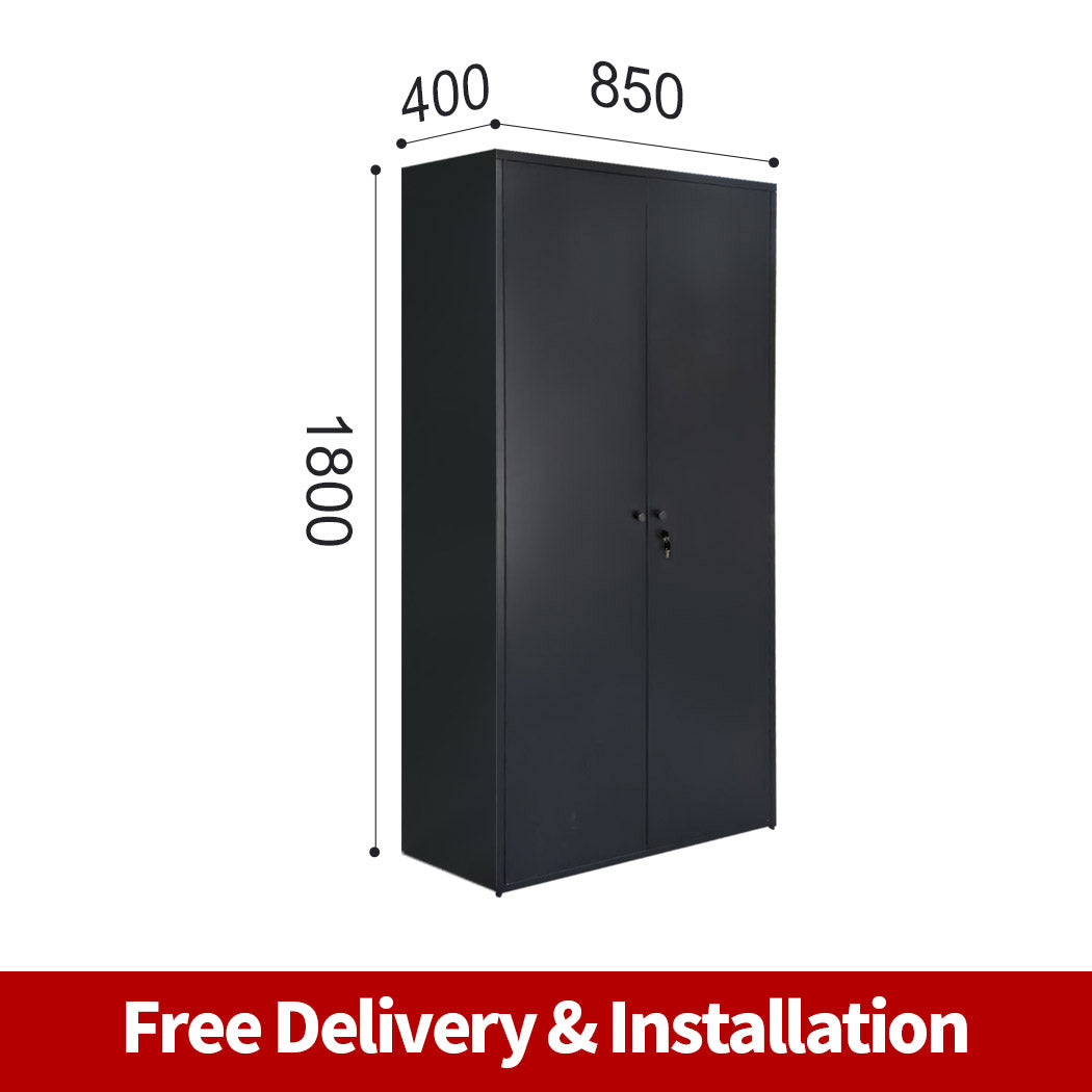 Free Delivery Metal garage storage cabinet steel two door warehouse cupboard