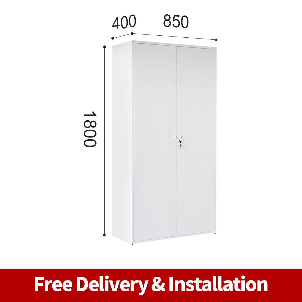 Free Delivery Metal garage storage cabinet steel two door warehouse cupboard