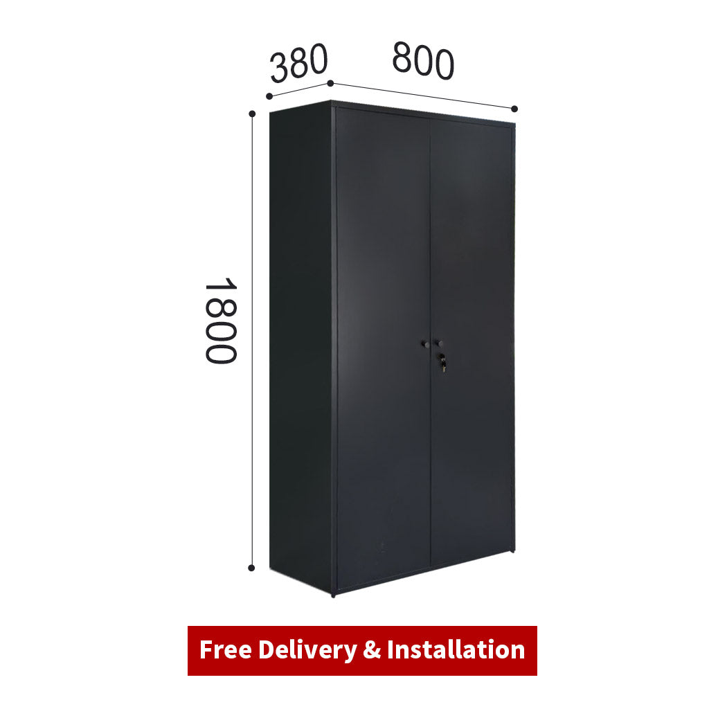 Free Delivery Metal garage storage cabinet steel two door warehouse cupboard