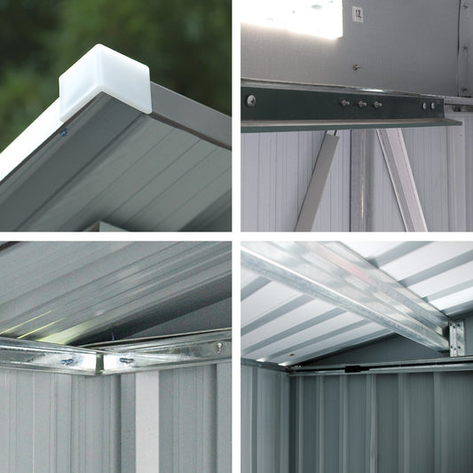 2 meter Garden Shed Sheds Outdoor Storage Workshop House Shelter Metal Base Tool