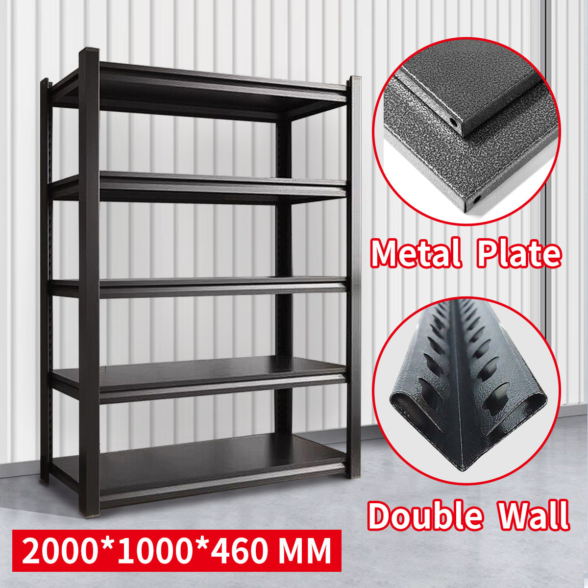 100% Metal Shelving Unit2000*1000*460