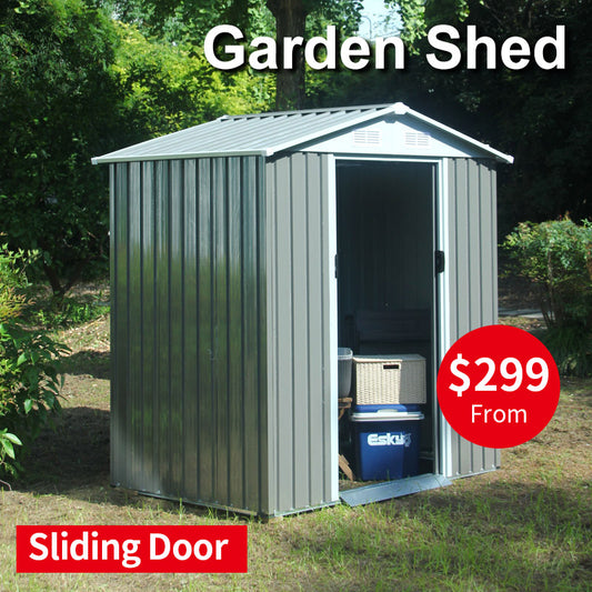 2 meter Garden Shed Sheds Outdoor Storage Workshop House Shelter Metal Base Tool