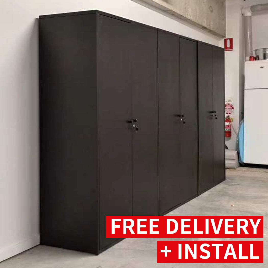 Metal garage storage cabinet steel two door warehouse cupboard