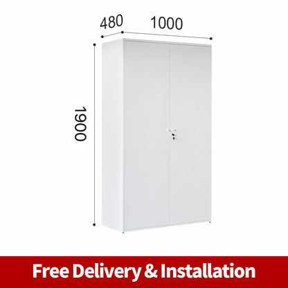Free Delivery Metal garage storage cabinet steel two door warehouse cupboard