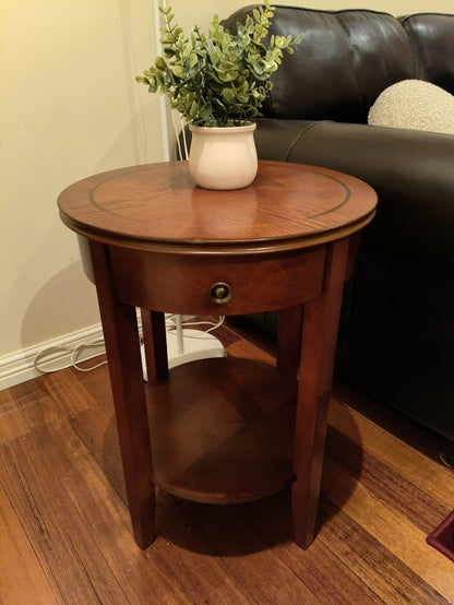 Antique wooden coffee table bed side table classic wine table American drawer