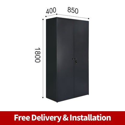 Free Delivery Metal garage storage cabinet steel two door warehouse cupboard