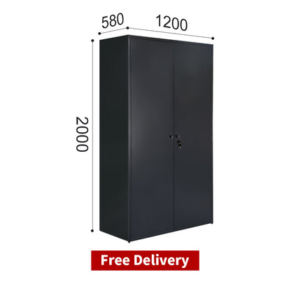 Free Delivery & Installation Metal garage storage cabinet steel two door warehouse cupboard