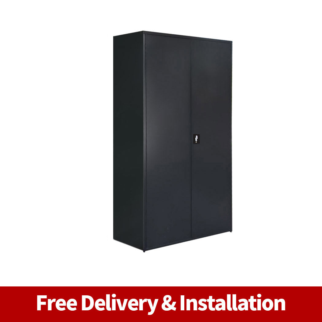 Free Delivery Metal garage storage cabinet steel two door warehouse cupboard