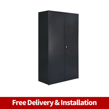 Free Delivery Metal garage storage cabinet steel two door warehouse cupboard