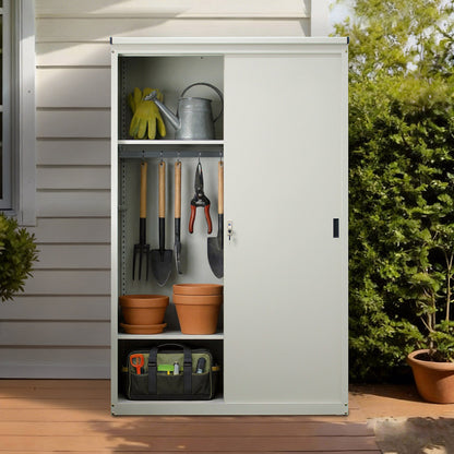 Garden Outdoor Storage Cabinet Box Garage balcony small Shed Garden Lockable