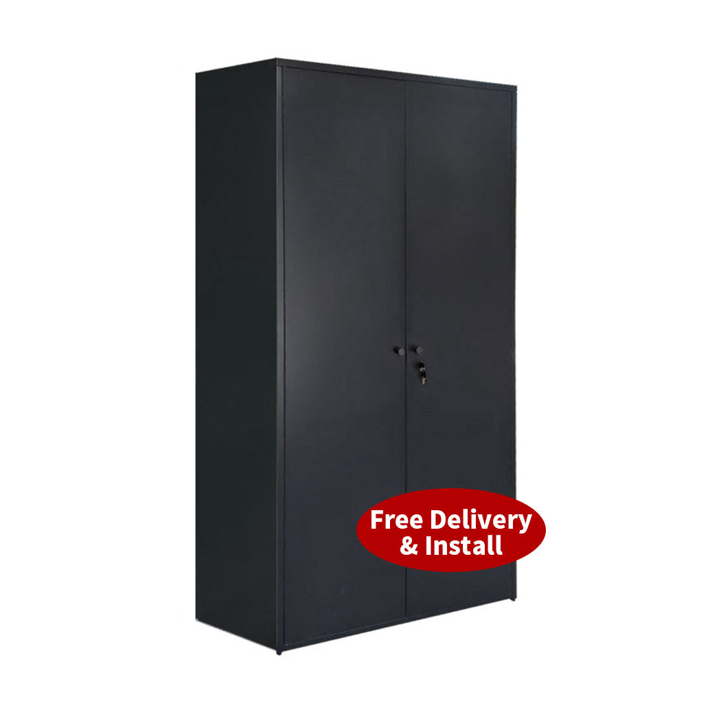 [Free Deliver & Install] Metal garage storage cabinet steel two door warehouse cupboard