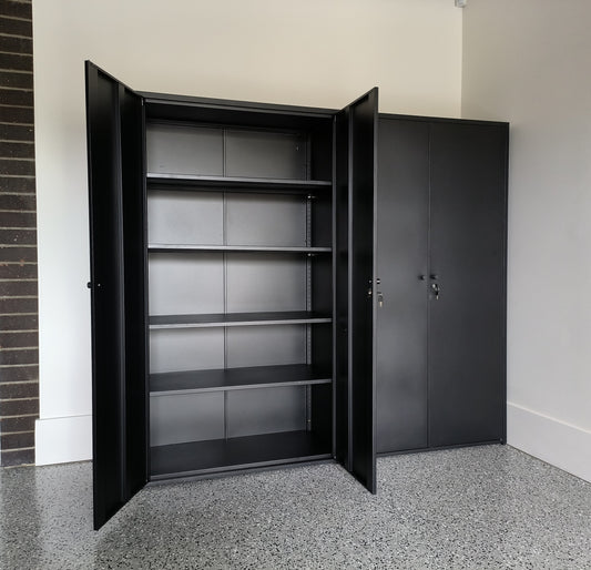 Free Delivery & Installation Metal garage storage cabinet steel two door warehouse cupboard
