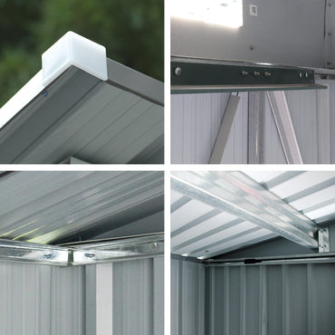 2 meter Garden Shed Sheds Outdoor Storage Workshop House Shelter Metal Base Tool