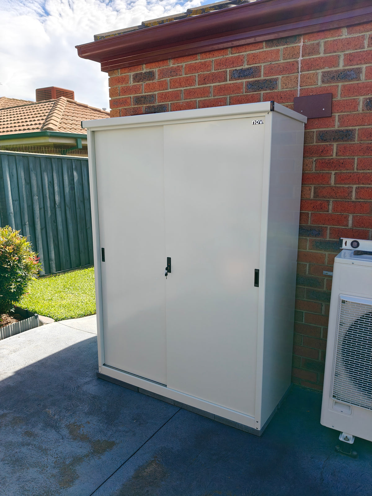 Outdoor Storage Cabinet garden shed balcony cupboard deck organsier tool sheds lockable box